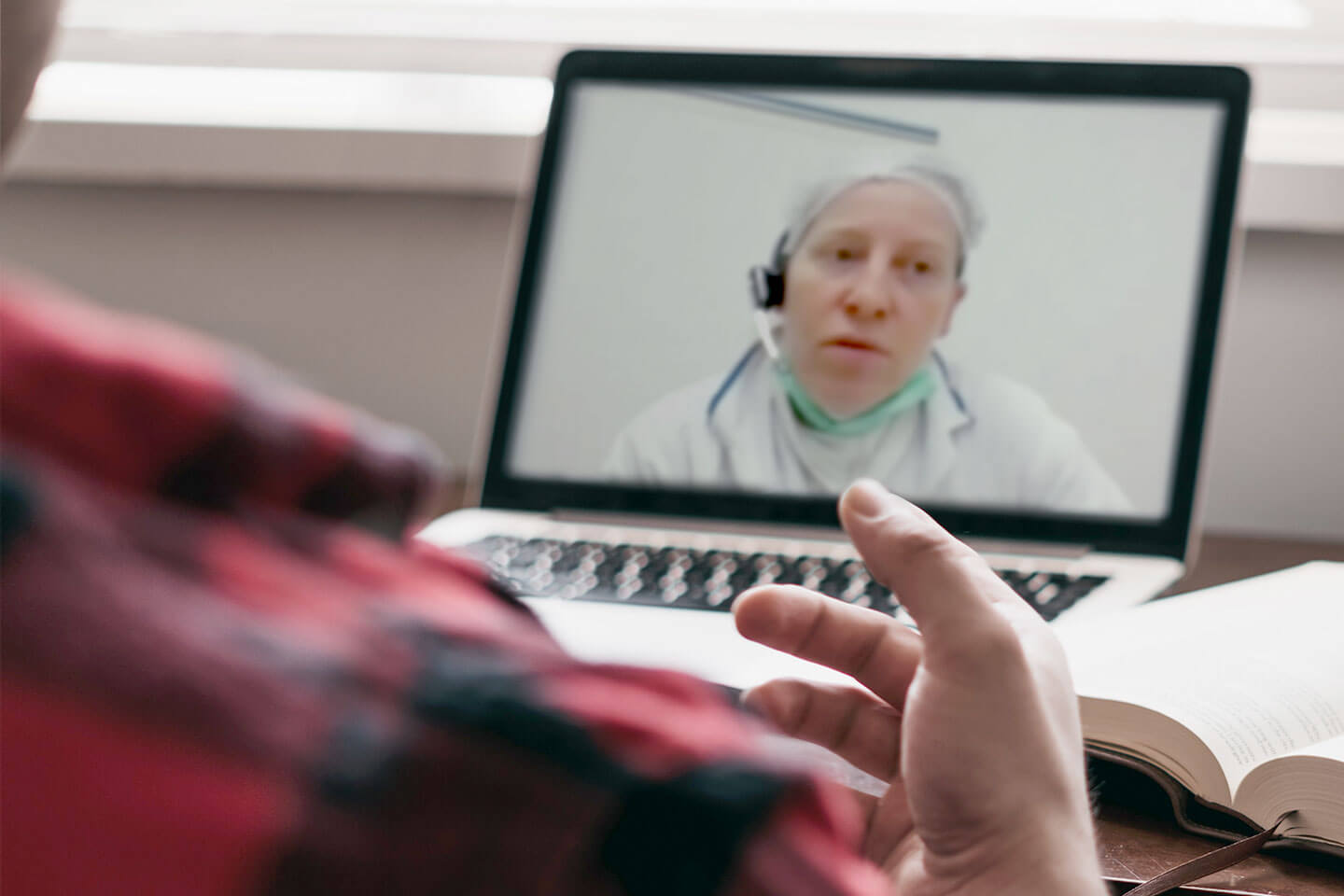 Videotelefonie auf Laptop