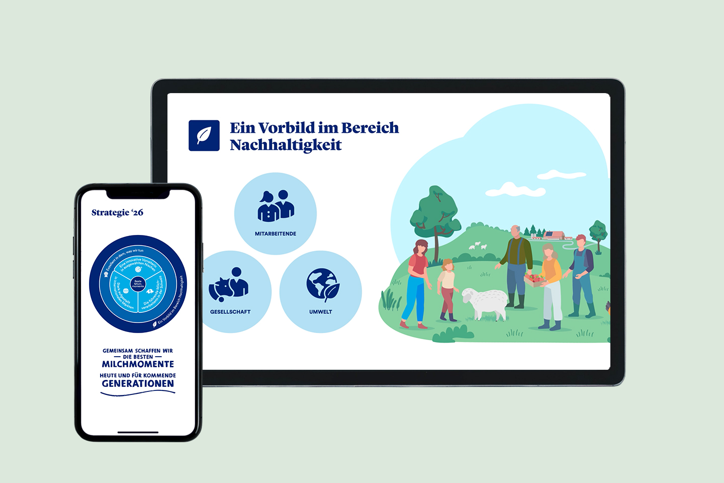 Iphone und Tablet zeigen Kommunukationsstrategie