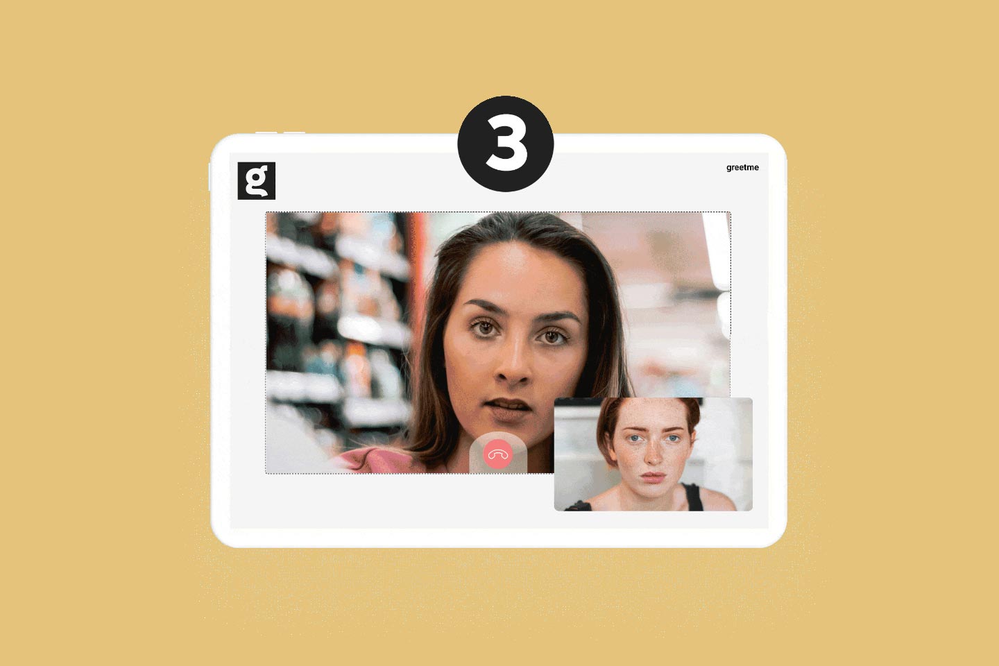 Bild 3 «Gespräch starten» einer einfachen Schritt-für Schritt-Anleitung wie die Videotelefonie funktioniert.