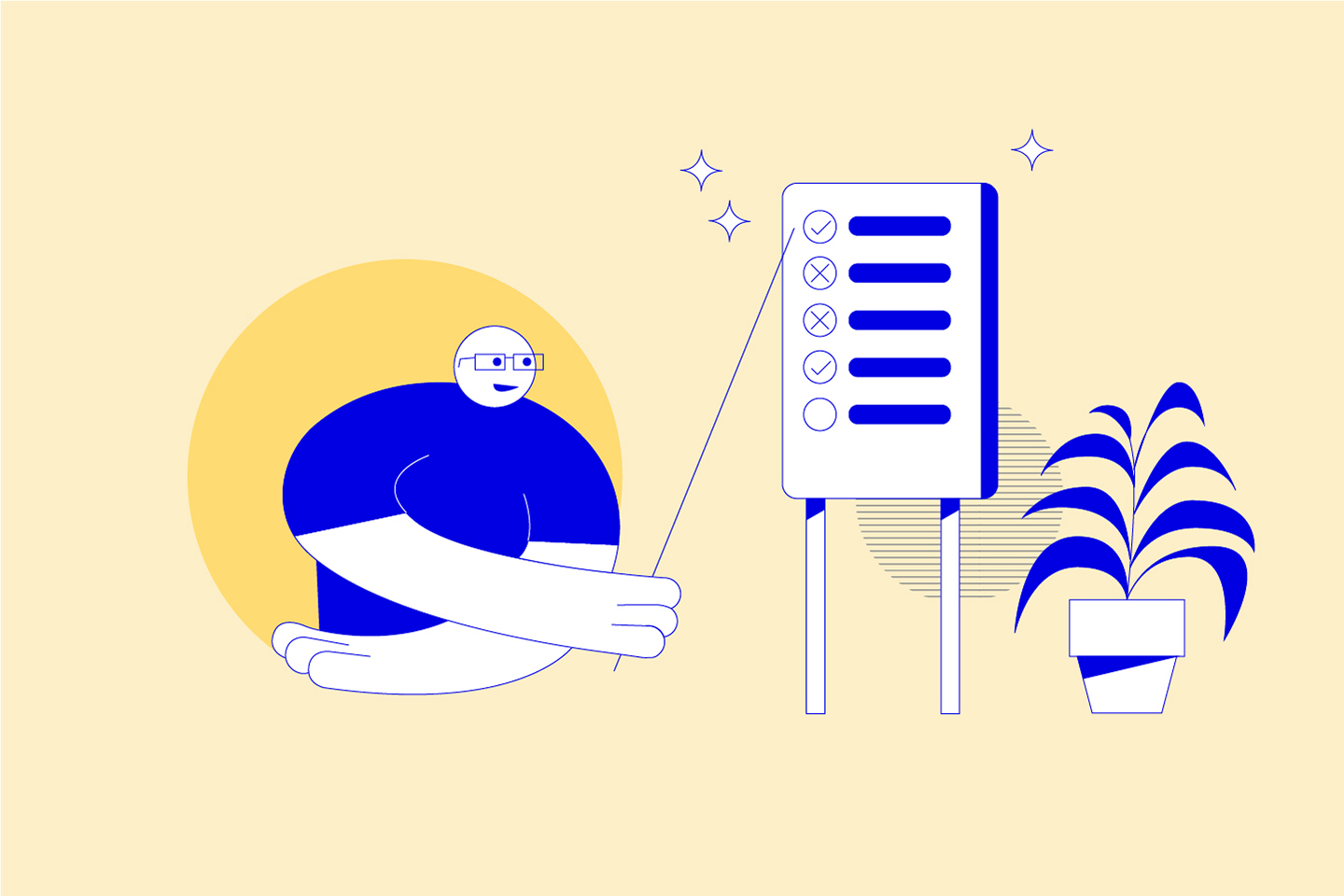 Illustration einer Person