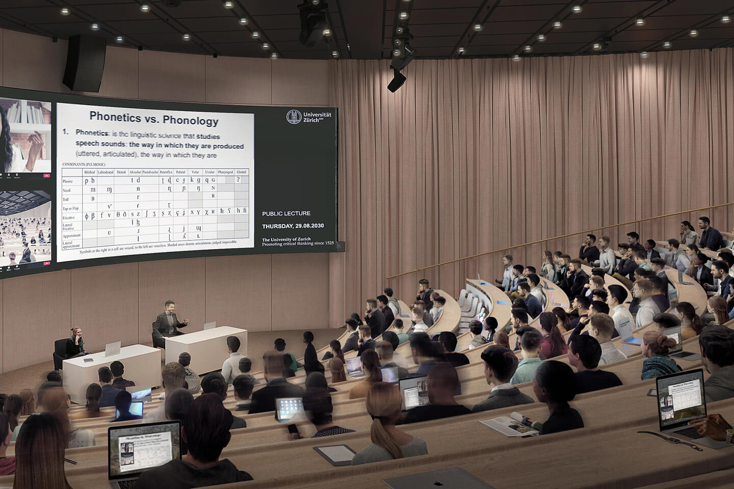 Stimmungsbild aus dem Hörsaal während einer Vorlesung.