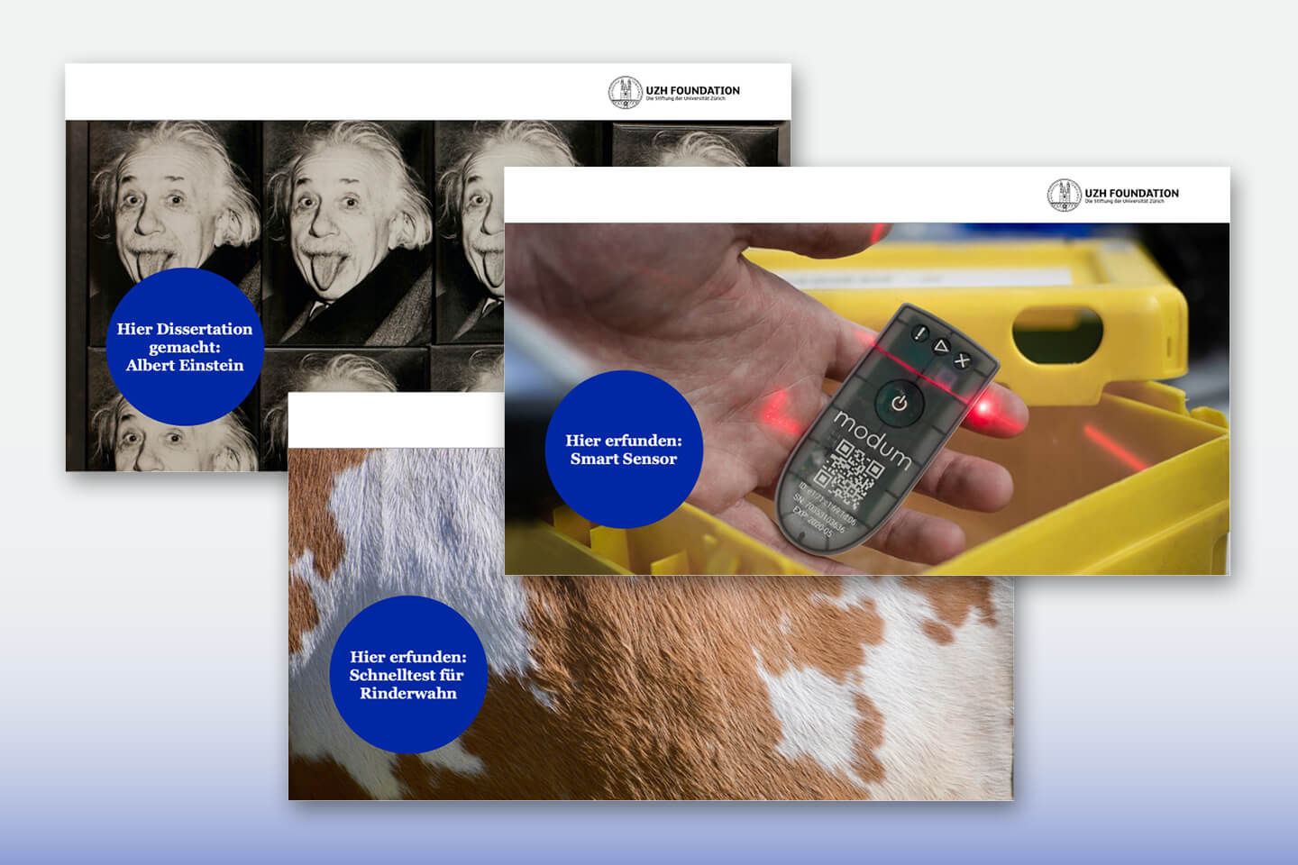 Einzelne Folie aus Präsentation mit Eckdaten zur Geschichte der Universität Zürich.