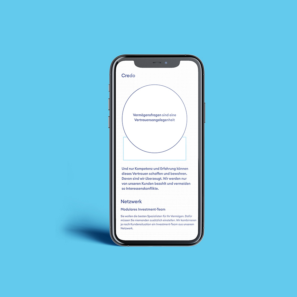Kreisgrafik auf einem Mobilescreen