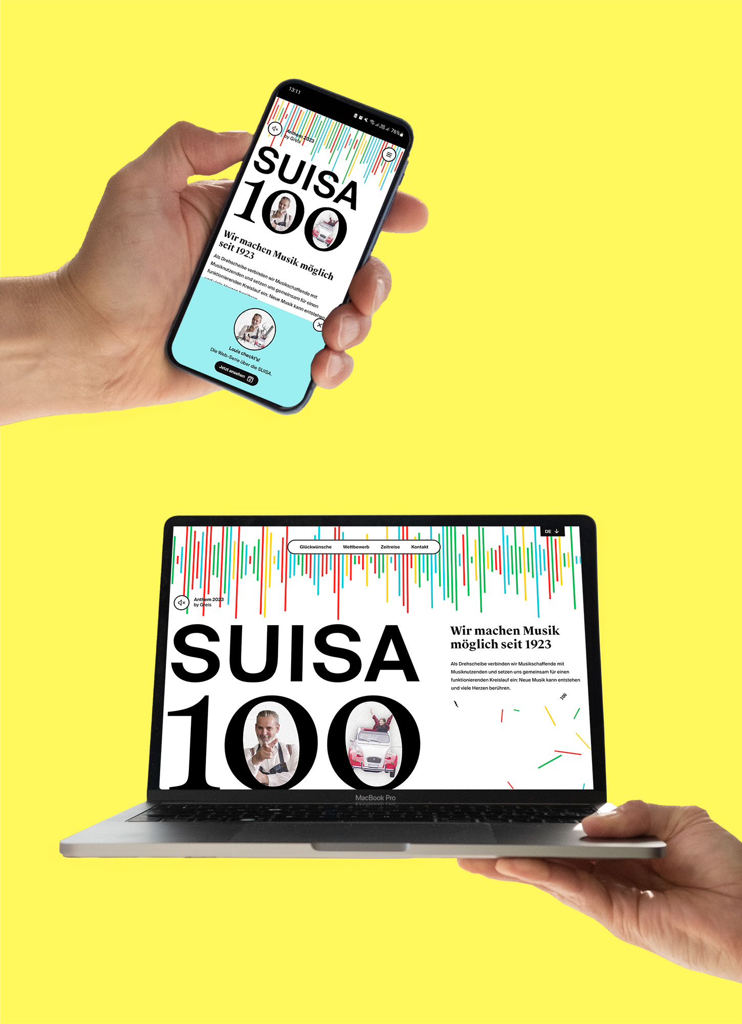 Stimmungsbild mit Smartphone und Laptop Mockups