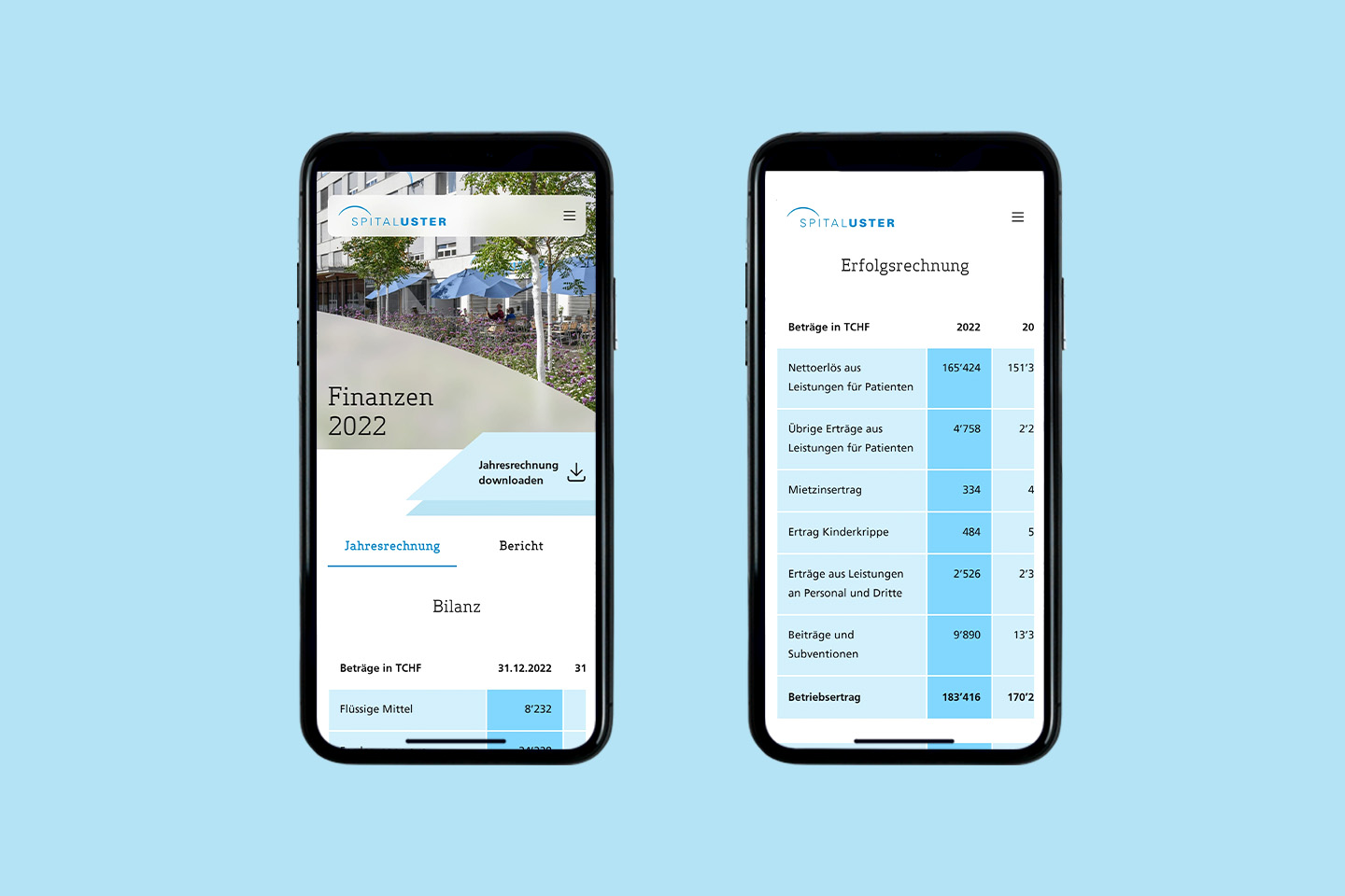Mockup von zwei Smartphones