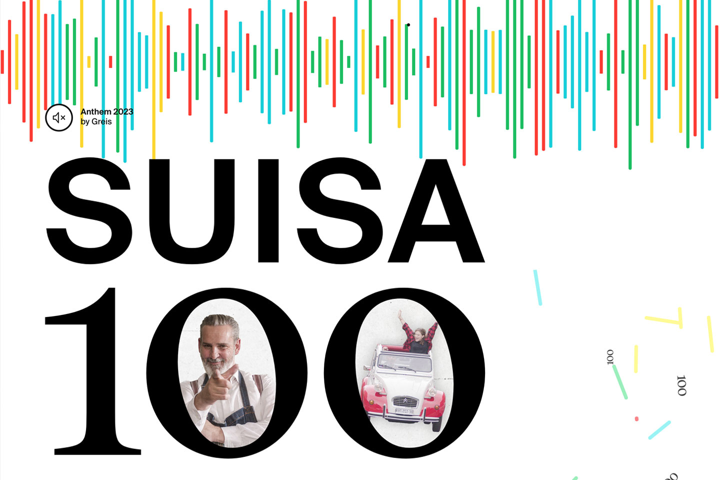 Standbild der SUISA100 Startseite